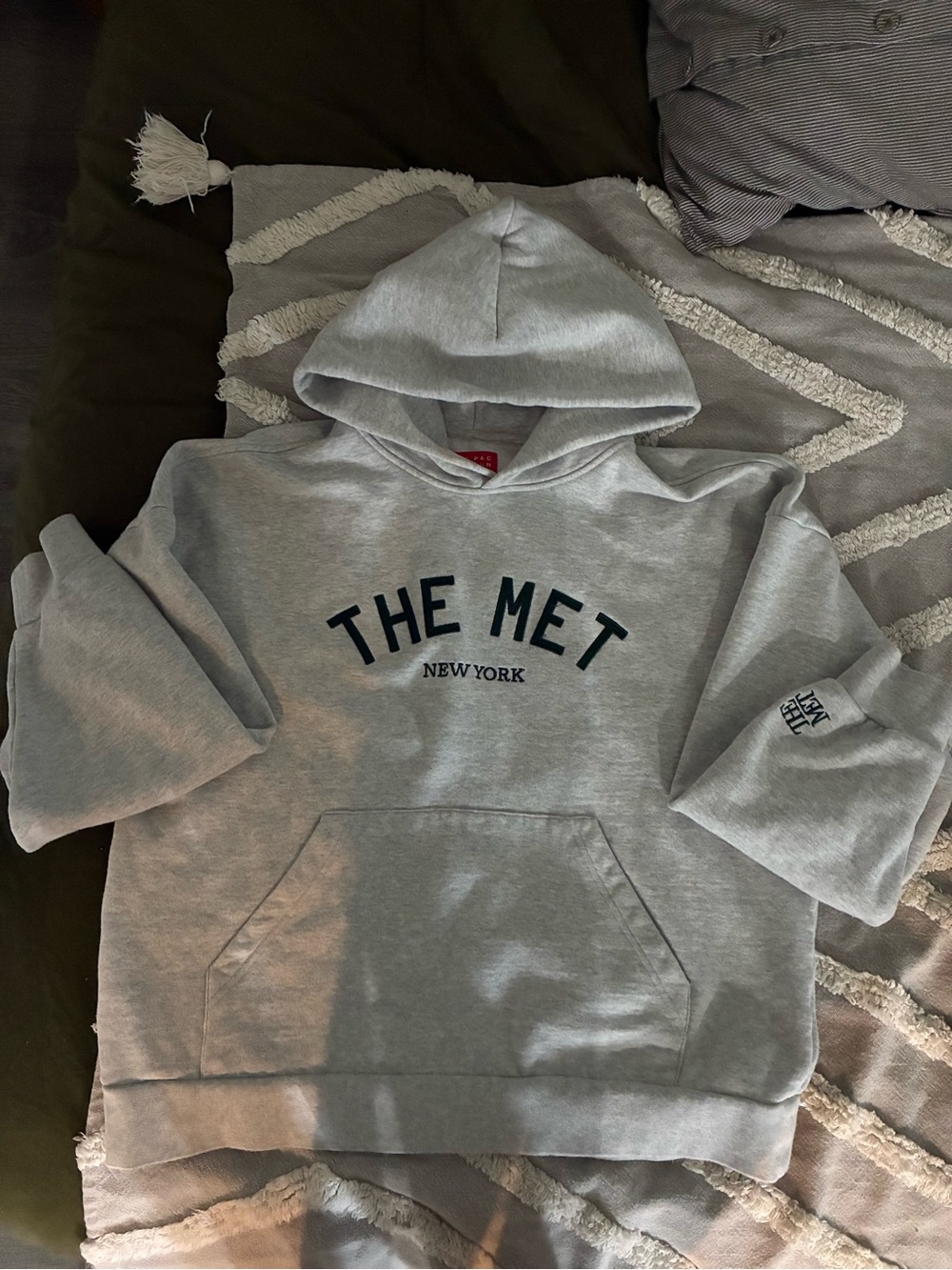 PacSun Gray 'THE MET' Pullover Hoodie